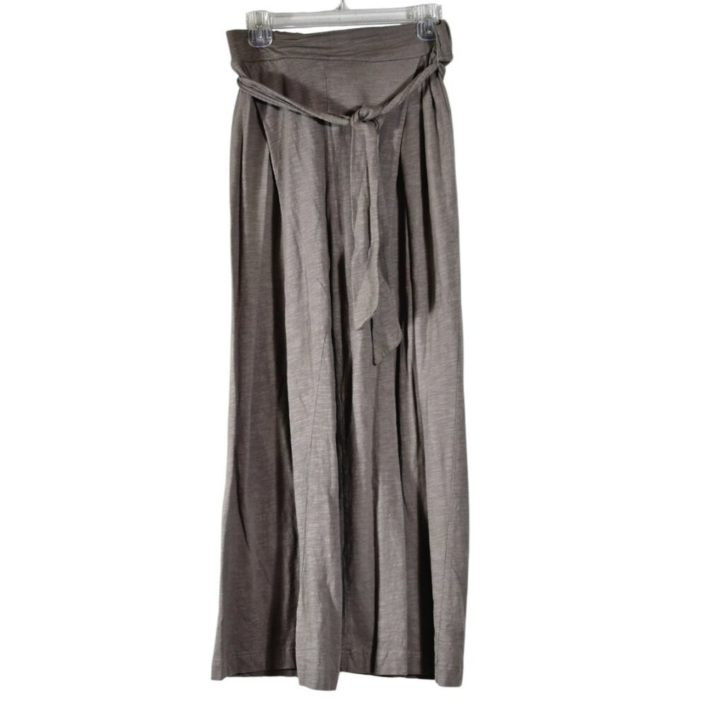 Z Supply Size Small Women's Trousers Elastic Waist  High-Rise Belt Gray